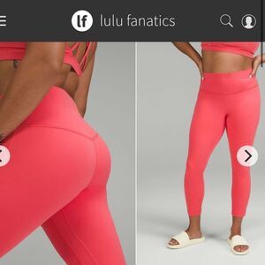 Lululemon Align High-Rise Pant 25" Sz 12 Pale Raspberry 1205